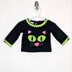 Mud Pie Cat Halloween Shirt 0-6m